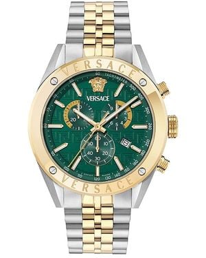 Versace Athletic Chronograph, 44Mm - Metallic