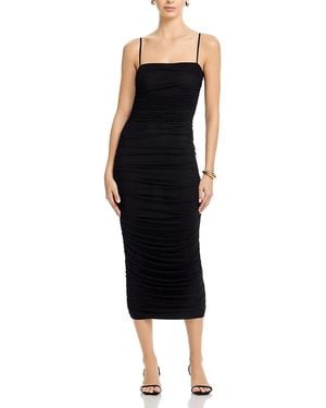 AFRM Hazel Ruched Side Midi Dress - Black