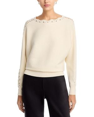 Tahari The Juniper Dolman Sleeve Jumper - White