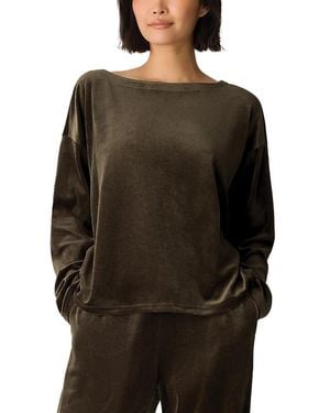 Eileen Fisher Bateau Neck Boxy Top - Black