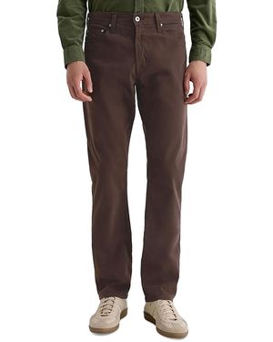 AG Jeans Everett 34 Slim Straight Twill Trousers - Brown
