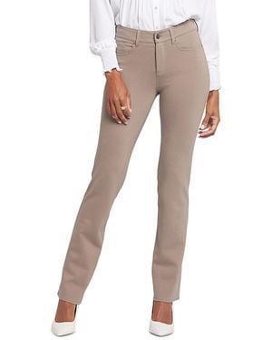 NYDJ Petite Marilyn High Rise Straight Jeans - Natural