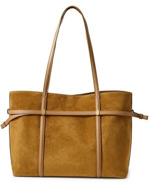 Veronica Beard Suede Lasso Bag - Brown