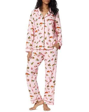 Bedhead Cotton Stretch Long Sleeve Pajama Set - Red