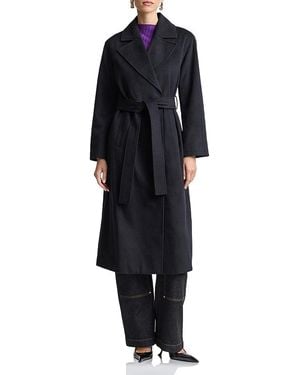 Avec Les Filles Slouchy Belted Coat - Blue