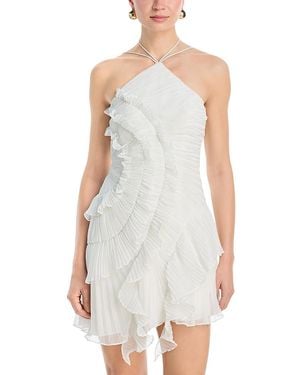 AMUR Velora Asymmetrical Mini Dress - White