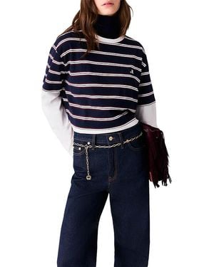 Maje Togomo Layered Look Tee - Blue