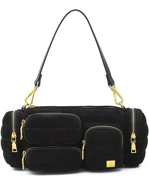 Think Royln Lady Cargo Suede Crossbody - Black