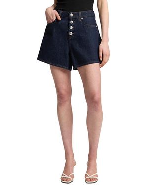 7 For All Mankind Kori Button Fly Denim Shorts - Blue
