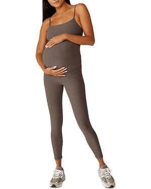 Beyond Yoga Spacedye Uplevel Maternity Jumpsuit - Brown