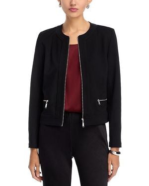 Misook Zip Front Jacket - Blue