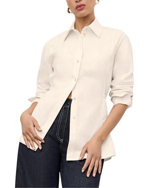 M.M.LaFleur M. M.Lafleur Cotton Poplin Bentley Al Fresco Shirt - Natural