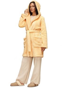 UGG Aarti Hooded Fleece Robe - Natural