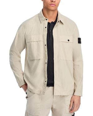 Stone Island Snap Front Overshirt - Natural