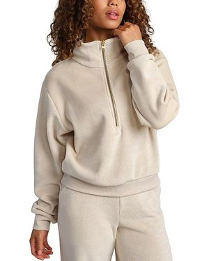 Rhone Plush Half Zip Sweatshirt - Natural