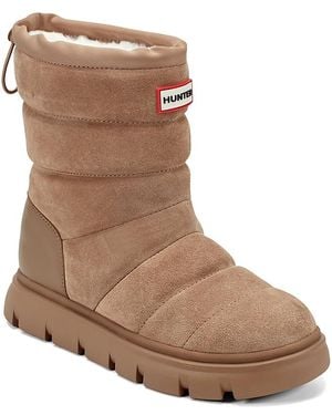 HUNTER Maribels 4 Puffer Boots - Brown