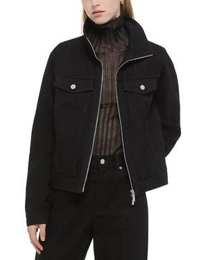 Helmut Lang Funnel Neck Trucker Jacket - Black