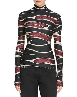 Marni Printed Long Sleeve T Shirt - Black
