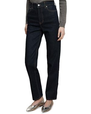 Veronica Beard Leah Mid Rise Straight Jeans - Black