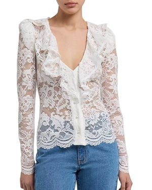Generation Love Corsa Lace Top - White