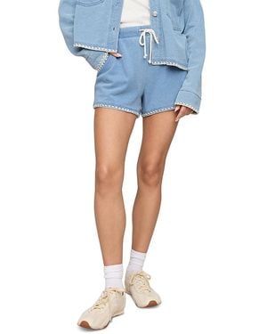 Z Supply Hunter Whipstitch Denim Shorts - Blue
