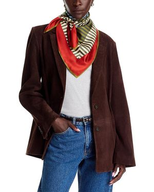 Echo Concentric Stripes Silk Scarf - Red