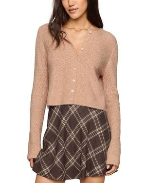 Z Supply Medina Open Knit Cropped Cardigan - Brown