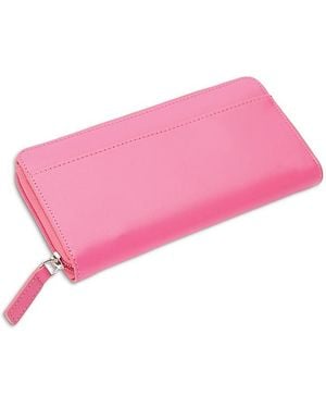 ROYCE New York Rfid Blocking Continental Zip Wallet - Pink