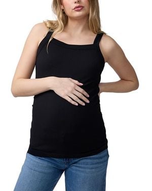 Ingrid & Isabel Seamless Ribbed Maternity Tank Top - Black