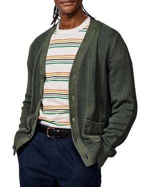 aubi Lister Stitch Detail Cardigan - Gray