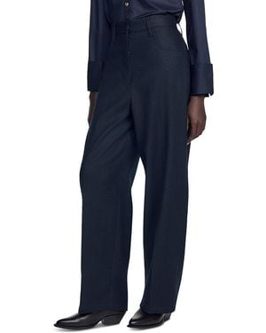 Sandro Spirit Barrel Leg Pants - Blue