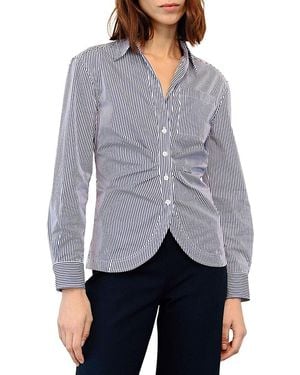Callas Milano Sierra Classic Stripe Poplin Shirt - Gray