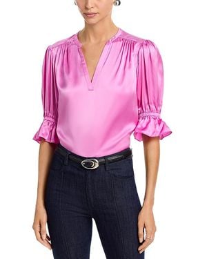Cinq À Sept Fiona Silk Top - Pink