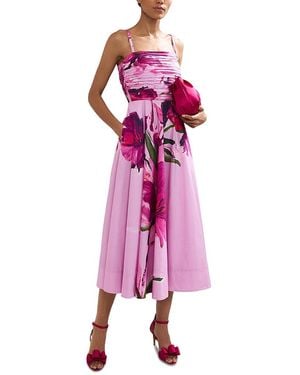 Phase Eight Cassia Ruched Bodice Dress - Pink