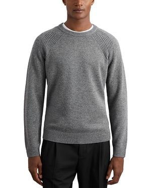 Reiss Foulton Wool & Cashmere Raglan Sweater - Gray