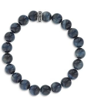 King Baby Studio Tiger Eye Bead Bracelet - Blue