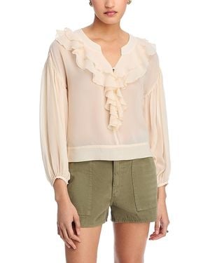 PAIGE Gemelli Silk Blouse - Green