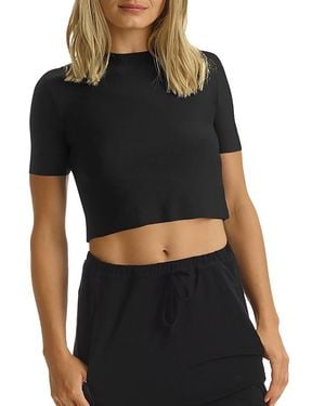 Commando Butter Cropped Tee - Black