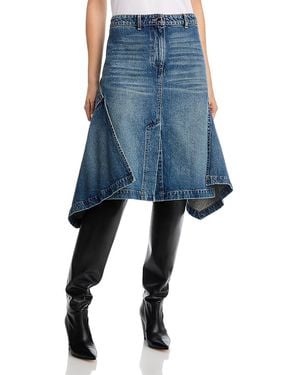 Brandon Maxwell Frankie Denim Skirt - Blue
