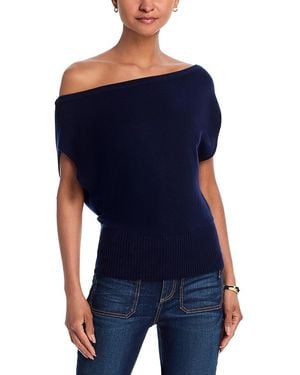 Ramy Brook Chet Wool Off Shoulder Sweater - Blue