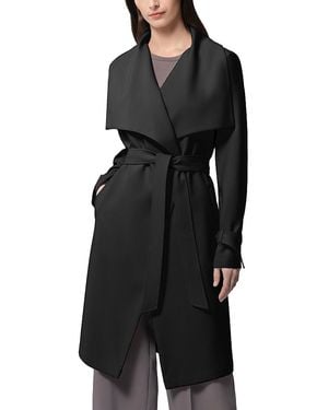 SOIA & KYO Olivia Wrap Trench Coat - Black
