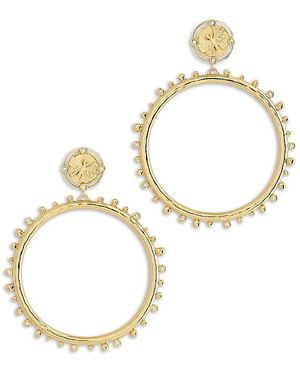 Anabel Aram Pave Butterfly Coin & Hoop Drop Earrings - Metallic