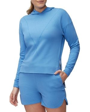 Three Dots High/Low Hoodie - Blue