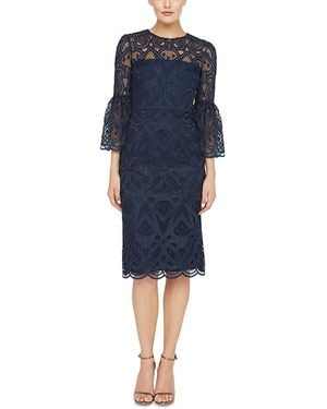 THEIA Jen Flared Sleeve Sheath Dress - Blue