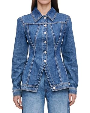 DL1961 Peplum Long Sleeve Jacket - Blue
