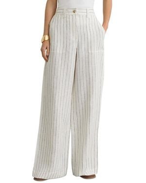 Reiss Petites Ashby Wide Leg Pants - Gray