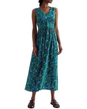 Seasalt Cornwall Polmanter Jersey Fit Flare Dress - Green