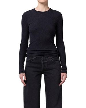 Agolde Delphi Slim Long Sleeve Tee - Blue