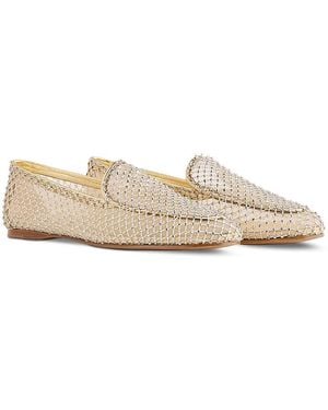 forte_forte Forte_Forte Strass Mesh Loafers - Natural
