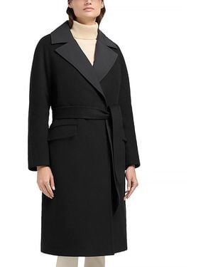 Moose Knuckles Lafleur Wool Blend Long Wrap Coat - Black